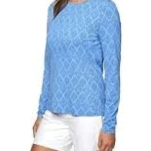 Hang 10 Blue Long Sleeve Women's Sun Protection Top Size XL
